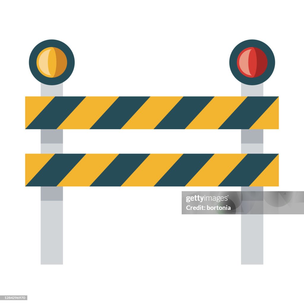 Icono de bloqueo de carretera sobre fondo transparente