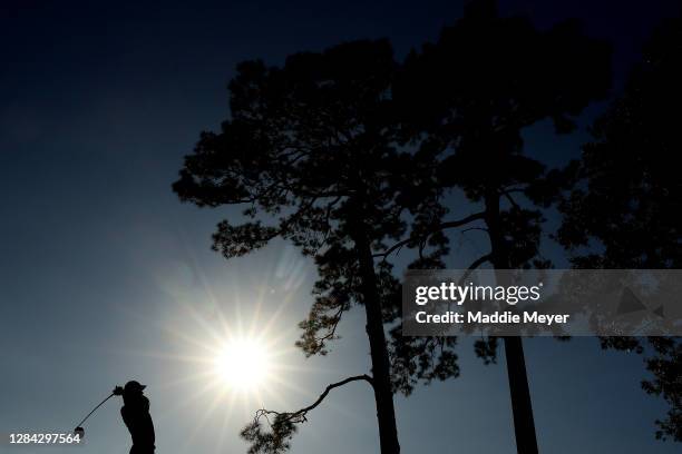 Jordan Spieth of the United States plays his shot from the fifth tee during the second round of the Houston Open at Memorial Park Golf Course on...