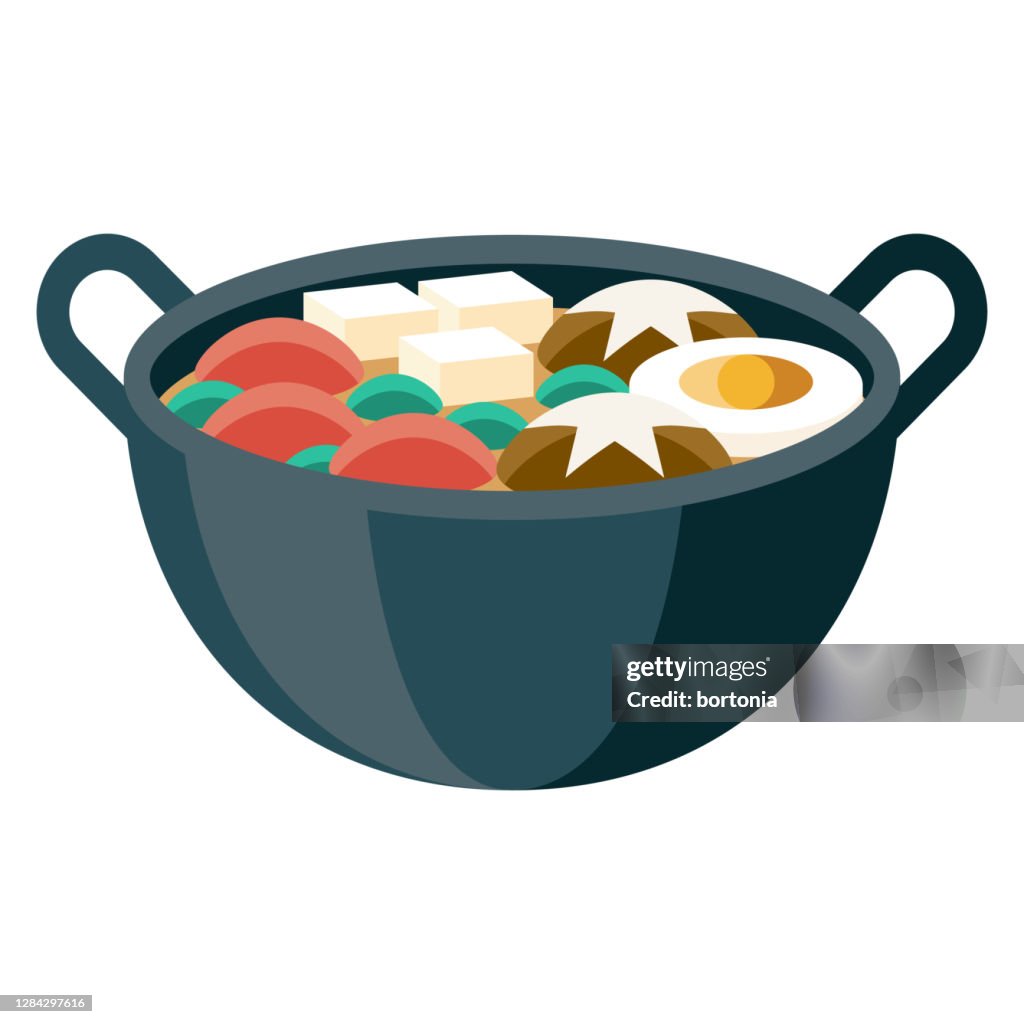 Sukiyaki Icon on Transparent Background
