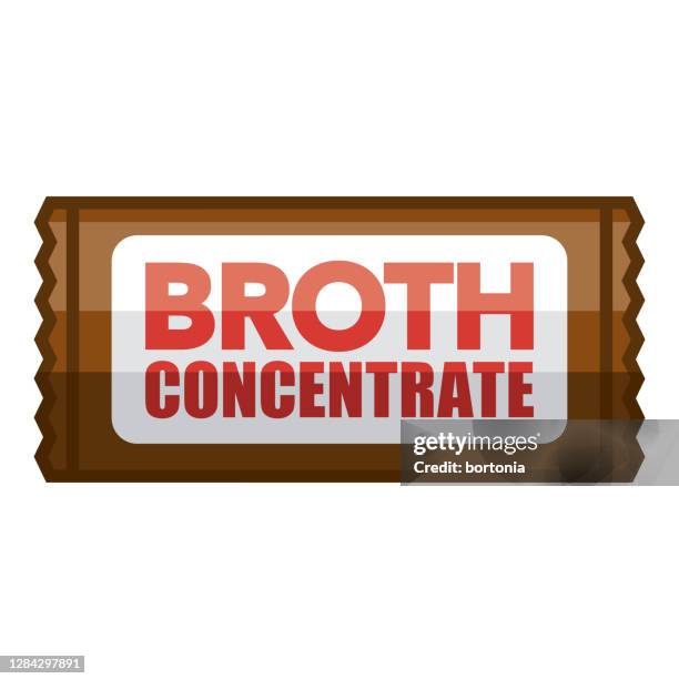 broth concentrate icon on transparent background - chicken soup stock illustrations