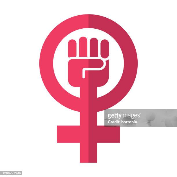 透明背景上的女權主義符號圖示 - girl power 幅插畫檔、美工圖案、卡通及圖標