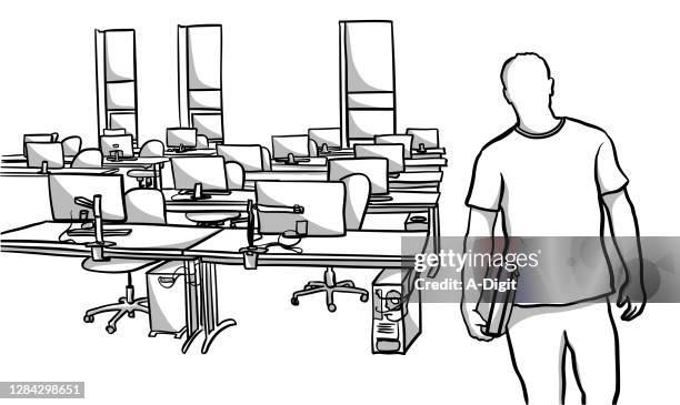 69 School Computer Lab Drawing Stock Photos, High-Res Pictures, and ...