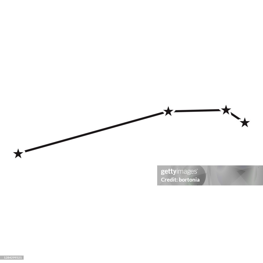 Aries Constellation on Transparent Background