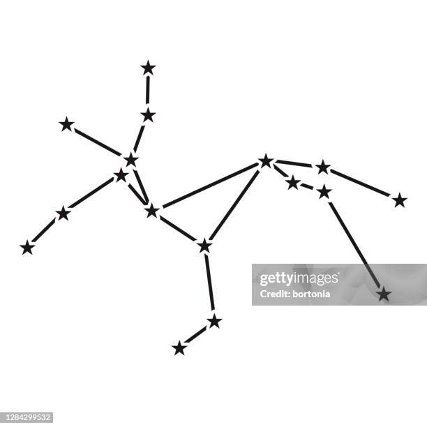 centaurus constellation on transparent background - centaur stock illustrations