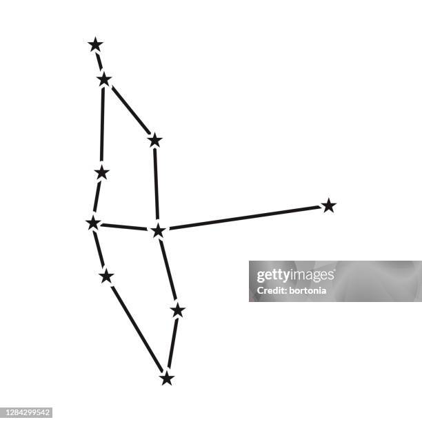 illustrazioni stock, clip art, cartoni animati e icone di tendenza di costellazione del cigno su sfondo trasparente - cigno