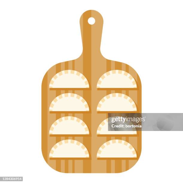 vareniki icon on transparent background - boiling vegetables stock illustrations