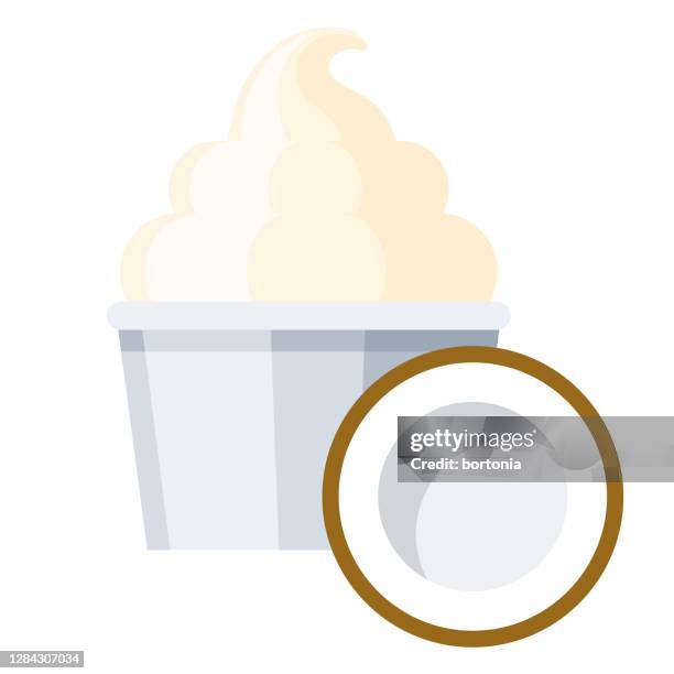 kokos-eis auf transparentem hintergrund - coconut milk stock-grafiken, -clipart, -cartoons und -symbole