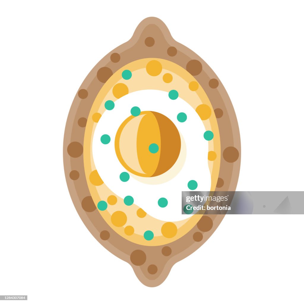 Khachapuri Icon on Transparent Background