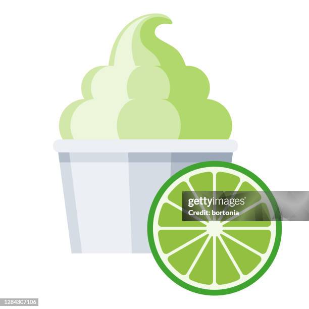 lime ice cream on transparent background - lime juice stock illustrations