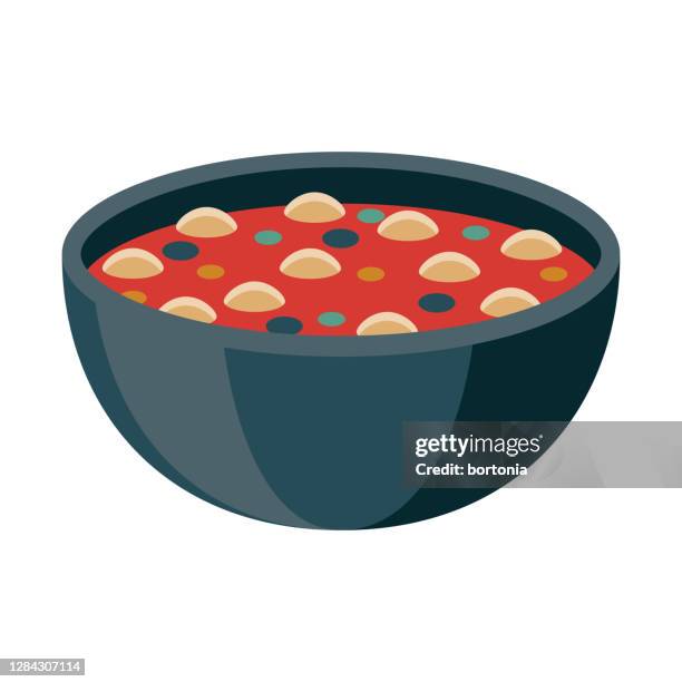 minestrone icon on transparent background - minestrone stock illustrations