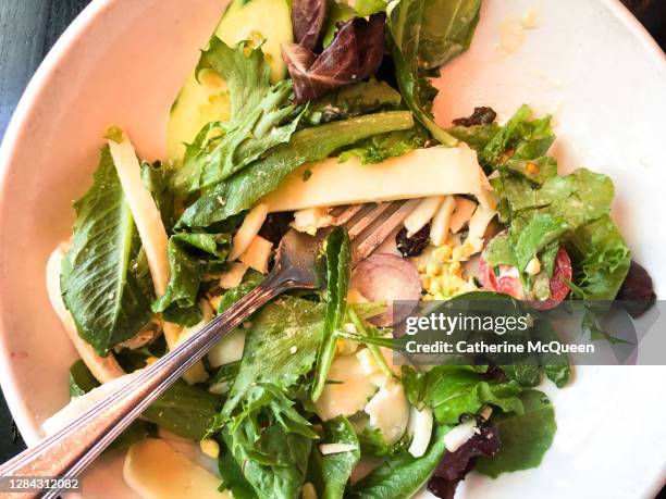 half empty bowl after finishing healthy meal - restaurant doggy bag stock pictures, royalty-free photos & images