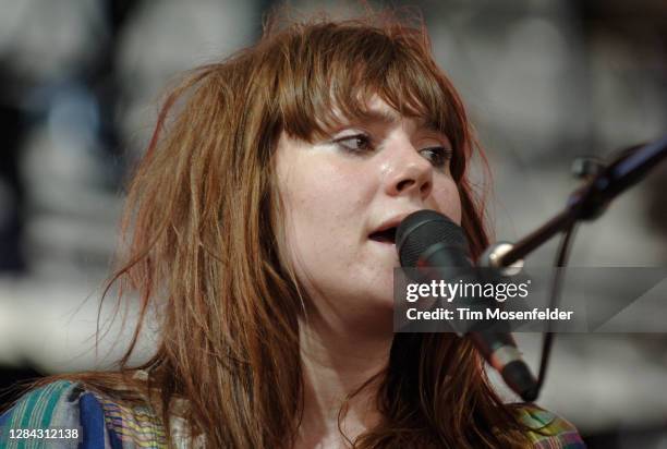 Kate Nash performs during Coachella 2008 at the Empire Polo Fields on April 26, 2008 in Indio, California.