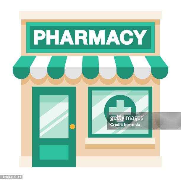 illustrazioni stock, clip art, cartoni animati e icone di tendenza di farmacia su sfondo trasparente - inaugurazione di un nuovo negozio