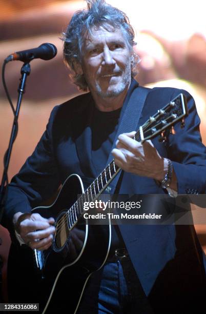 Roger Waters performs during Coachella 2008 at the Empire Polo Fields on April 27, 2008 in Indio, California.