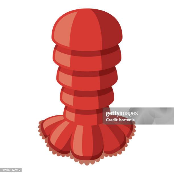 lobster tail icon on transparent background - lobster fishing stock illustrations