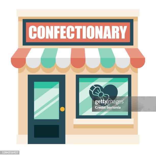 candy shop on transparent background - confectioner stock illustrations
