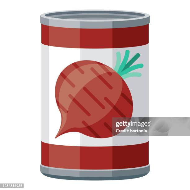 canned beet icon on transparent background - beet isolated stock illustrations
