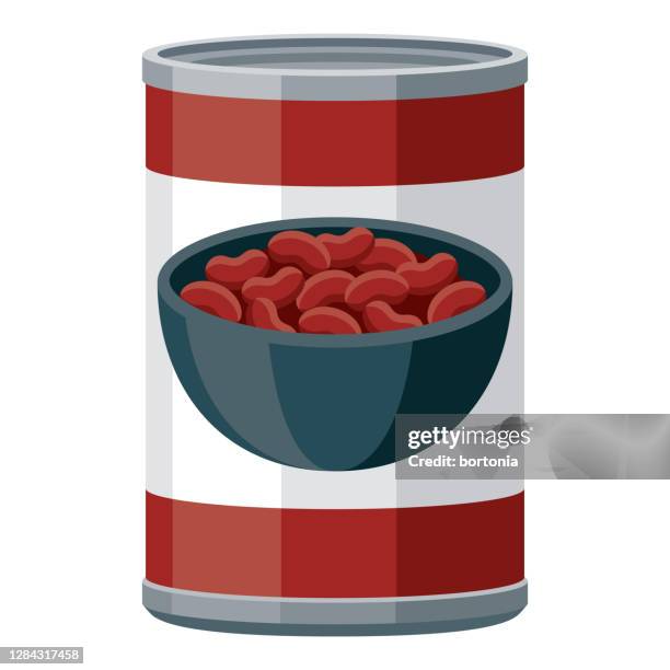 canned kidney bean icon auf transparentem hintergrund - bean stock-grafiken, -clipart, -cartoons und -symbole