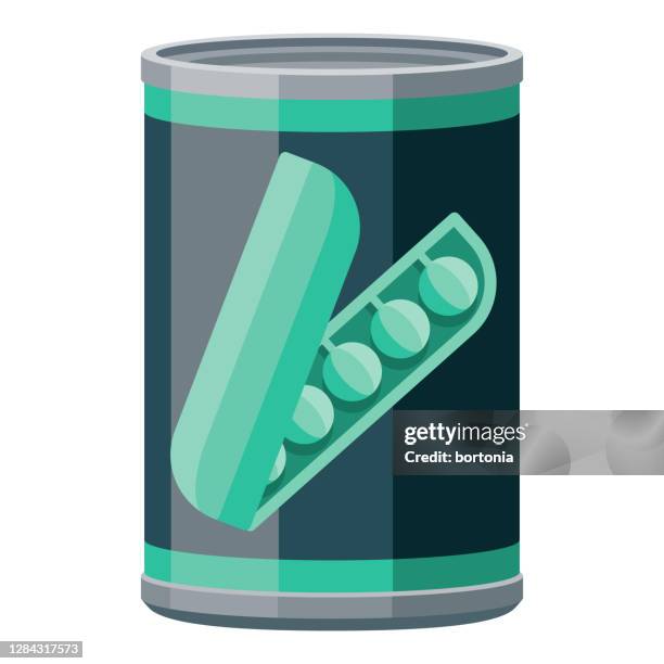 透明な背景上の缶詰エンドウのアイコン - エンドウマメの鞘点のイラスト素材／クリップアート素材／マンガ素材／アイコン素材