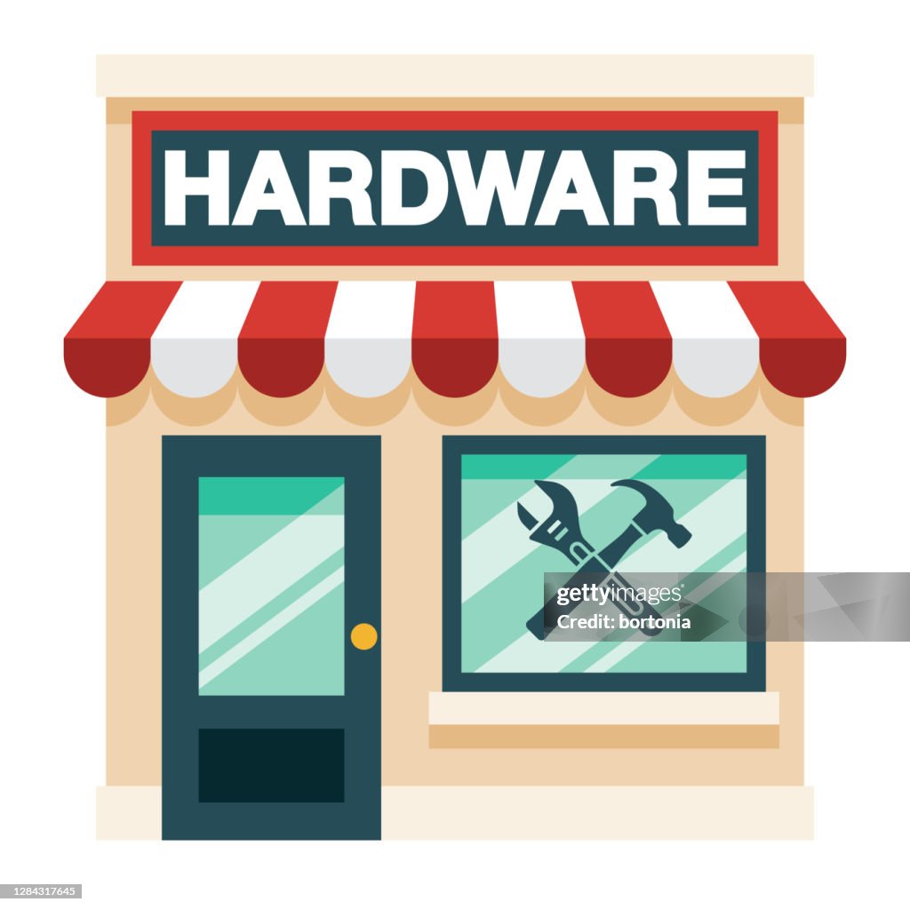 Hardware Store On Transparent Background High-Res Vector Graphic ...