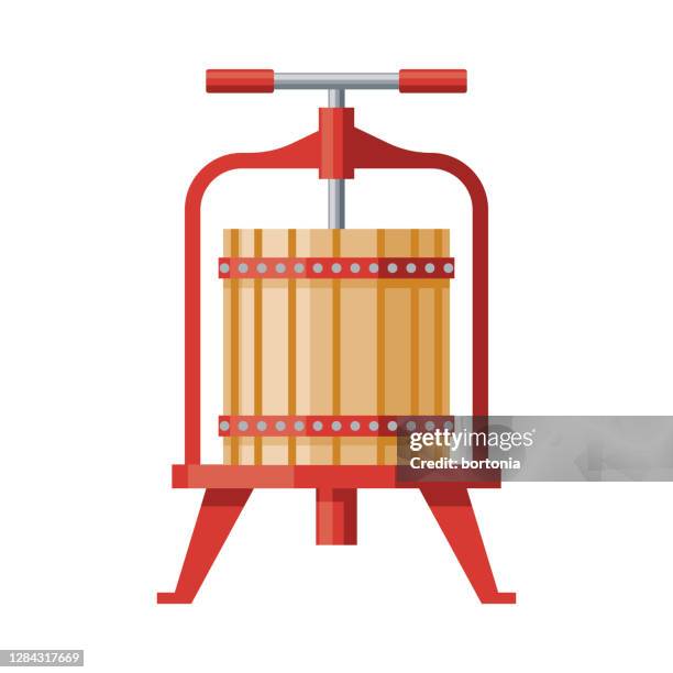 wine press icon auf transparentem hintergrund - saftpresse stock-grafiken, -clipart, -cartoons und -symbole