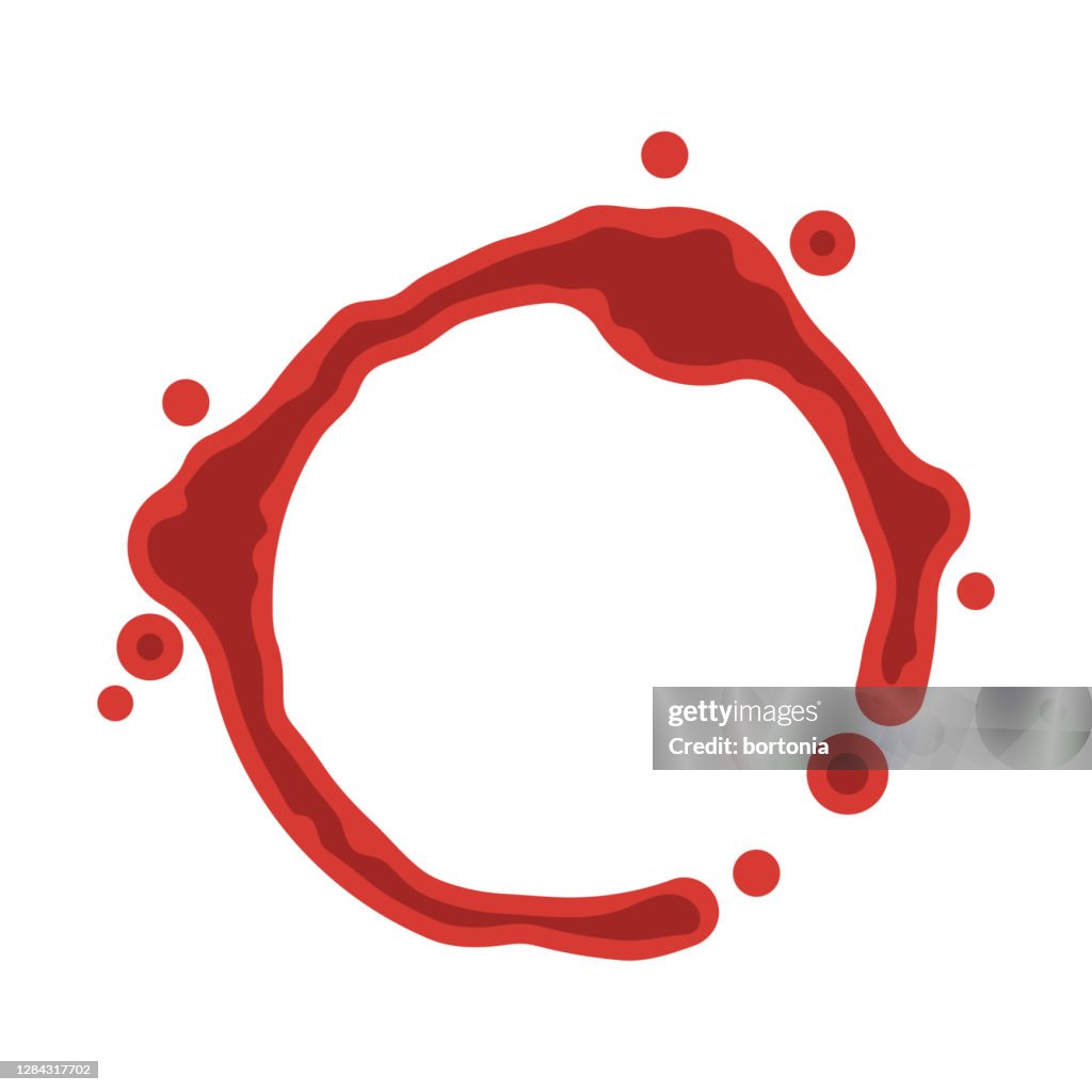 透明な背景にワインの汚れアイコン