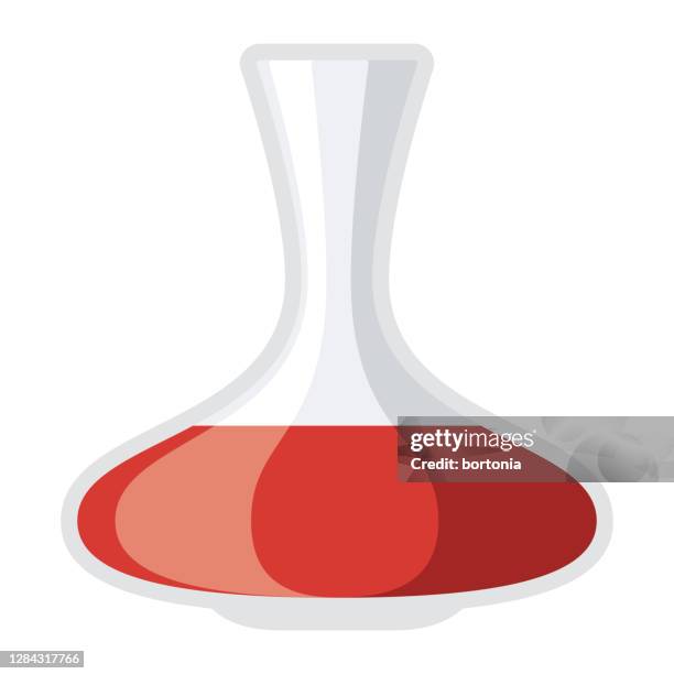 illustrations, cliparts, dessins animés et icônes de icône de décanteur de vin sur le fond transparent - carafe à décanter