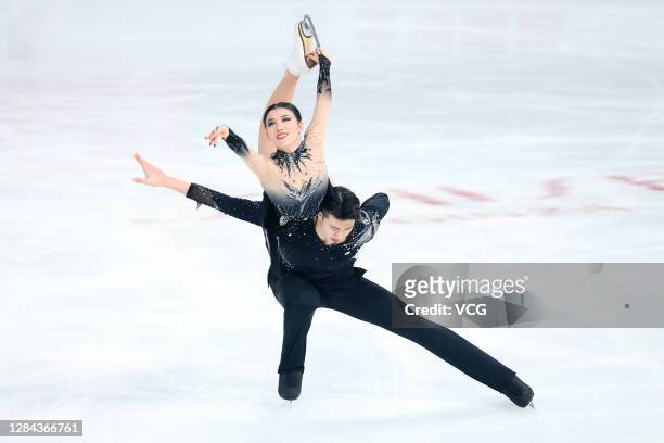 Wang Shiyue and Liu Xinyu of China perform during the Ice Dance Free Dance of the ISU Grand Prix of Figure Skating Cup of China at Huaxi Sports...