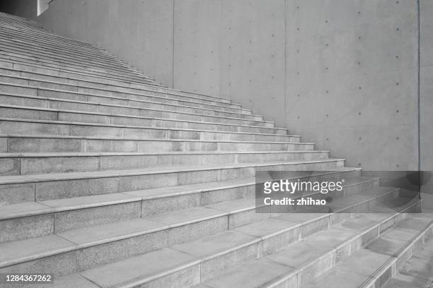 concrete wall and stairs - concrete stairs stock pictures, royalty-free photos & images