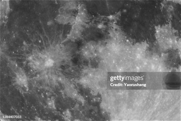 moon details,shoot by a telephoto lens - moon landing foto e immagini stock