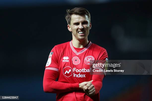 Tom Carroll of Queens Park Rangers reacts during the Sky Bet Championship match between Blackburn Rovers and Queens Park Rangers at Ewood Park on...