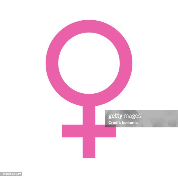 illustrazioni stock, clip art, cartoni animati e icone di tendenza di simbolo femminile su sfondo trasparente - simbolo di genere