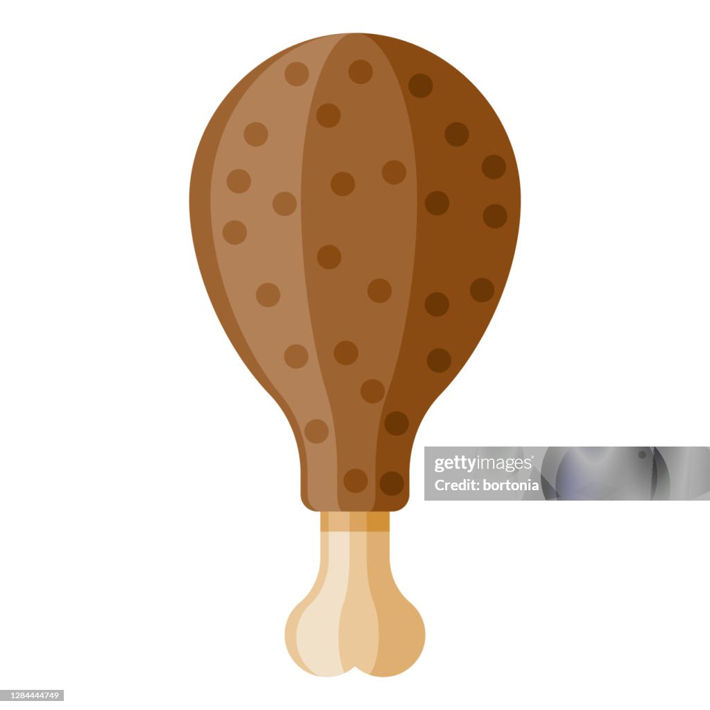 Gai Tod Fried Chicken Icon on Transparent Background