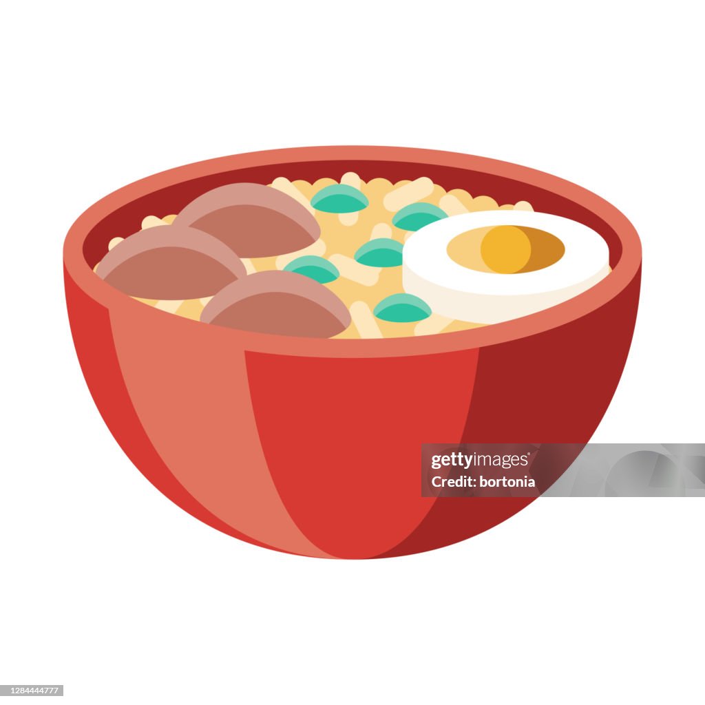 Khao Kha Moo Icon auf transparentem Hintergrund