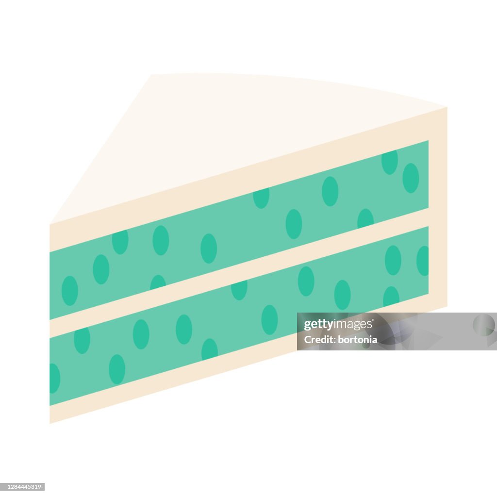 Pandan Cake Icon on Transparent Background