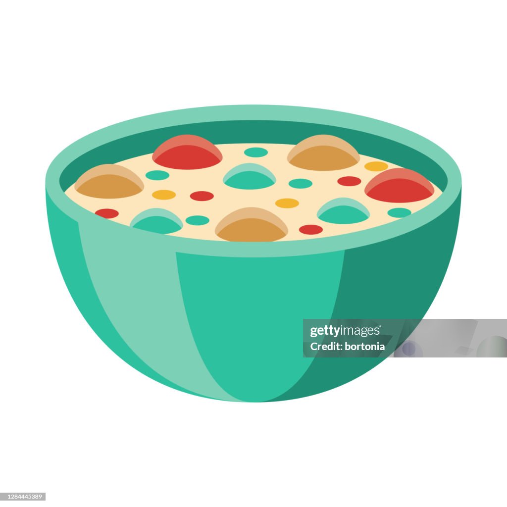 Tom Kha Gai Chicken Coconut Soup Icon on Transparent Background