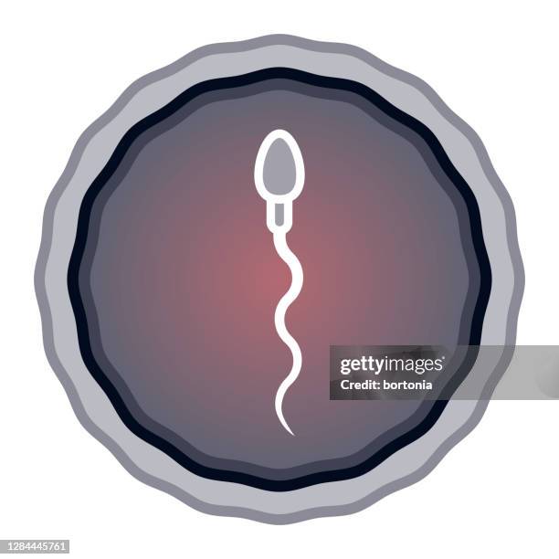 fertilization icon on transparent background - embryo stock illustrations