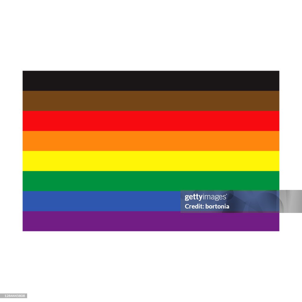 Pessoas de Color Inclusive Bandeira do Orgulho em Fundo Transparente