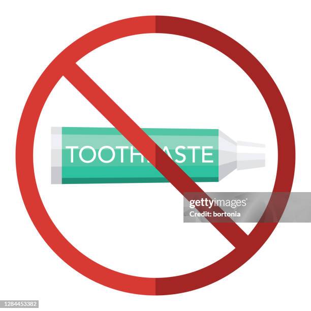 illustrations, cliparts, dessins animés et icônes de icône d’interdiction de tube en plastique sur le fond transparent - dentifrice