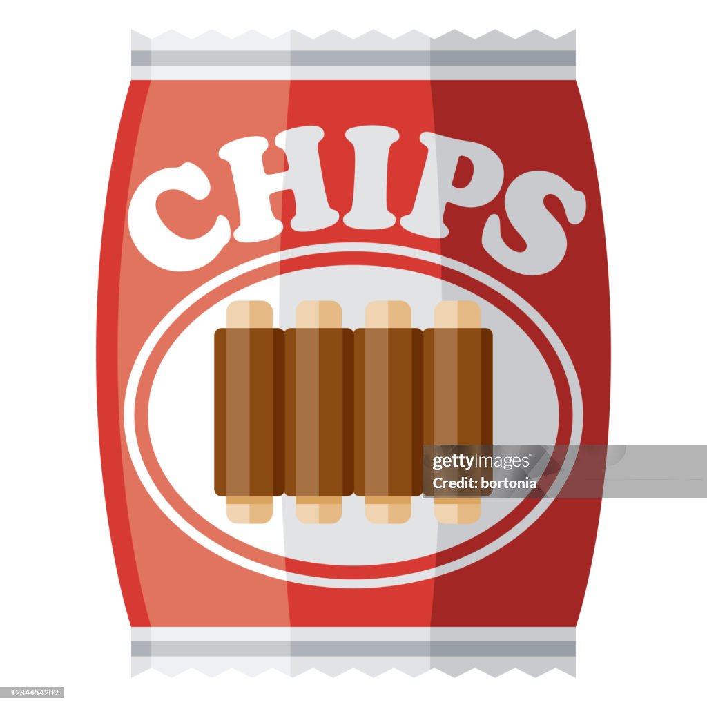 BBQ Ribs Potato Chip Icon on Transparent Background
