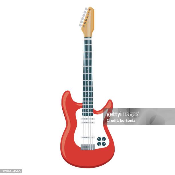 ilustraciones, imágenes clip art, dibujos animados e iconos de stock de icono de guitarra eléctrica sobre fondo transparente - guitarrista