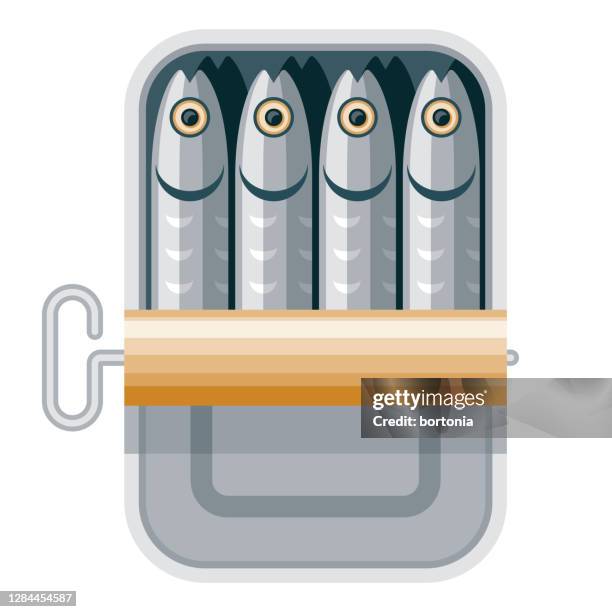 illustrations, cliparts, dessins animés et icônes de icône sardines sur fond transparent - sardine