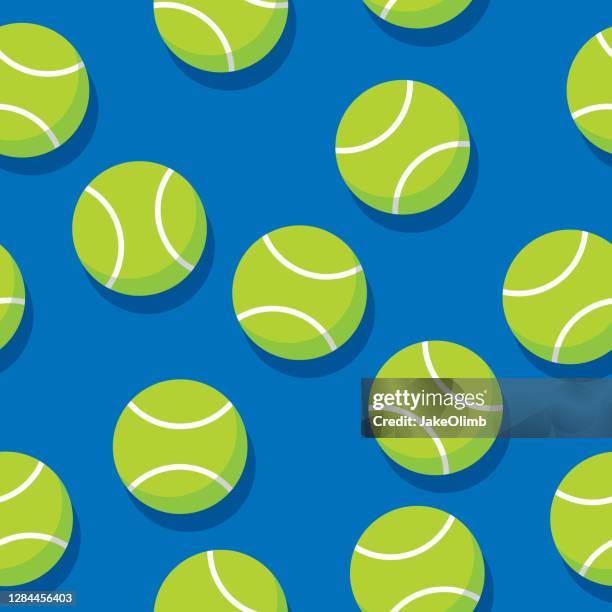 tennis ball pattern flat 2 - tennis stock illustrations