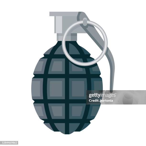 handgranate-symbol auf transparentem hintergrund - hand grenade stock-grafiken, -clipart, -cartoons und -symbole