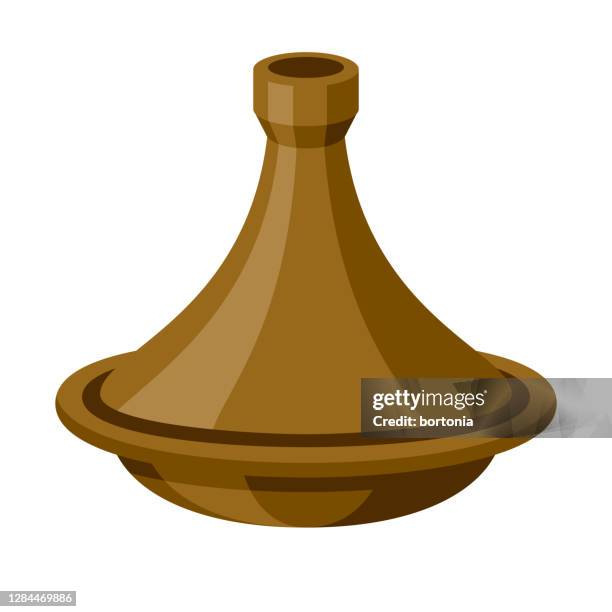moroccan tajine icon on transparent background - tagine isolated stock illustrations