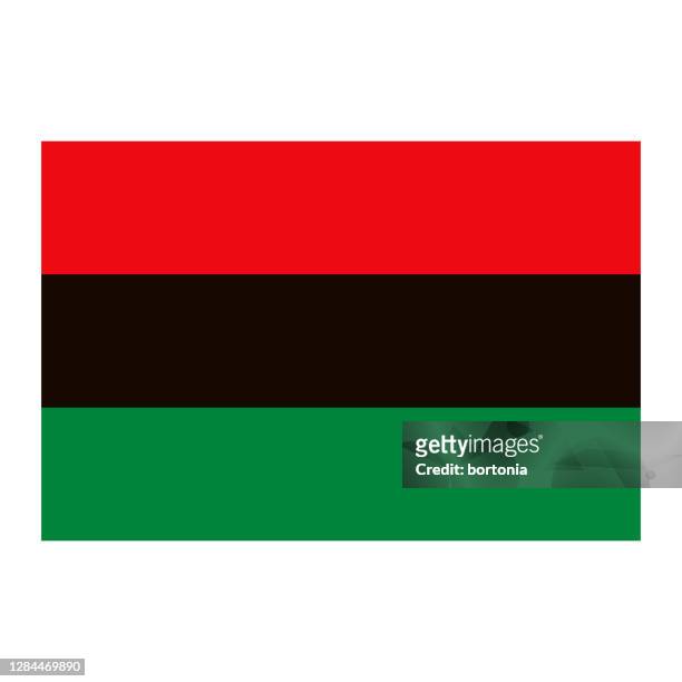 panafrikanische flagge symbol auf transparentem hintergrund - kwanzaa stock-grafiken, -clipart, -cartoons und -symbole