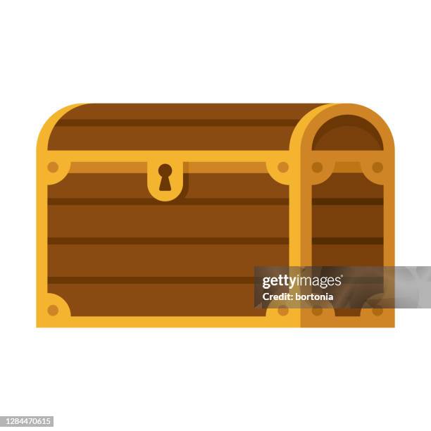 illustrations, cliparts, dessins animés et icônes de icône de coffre de trésor sur le fond transparent - coffre en bois
