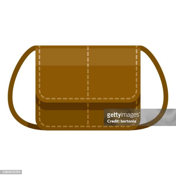 illustrazioni stock, clip art, cartoni animati e icone di tendenza di icona di moroccan leather purse su sfondo trasparente - materiale di pelle animale