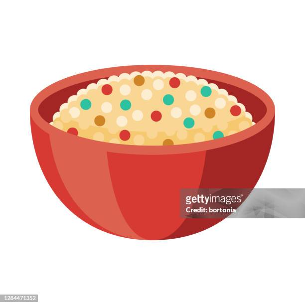 couscous icon on transparent background - cereal bowl stock illustrations