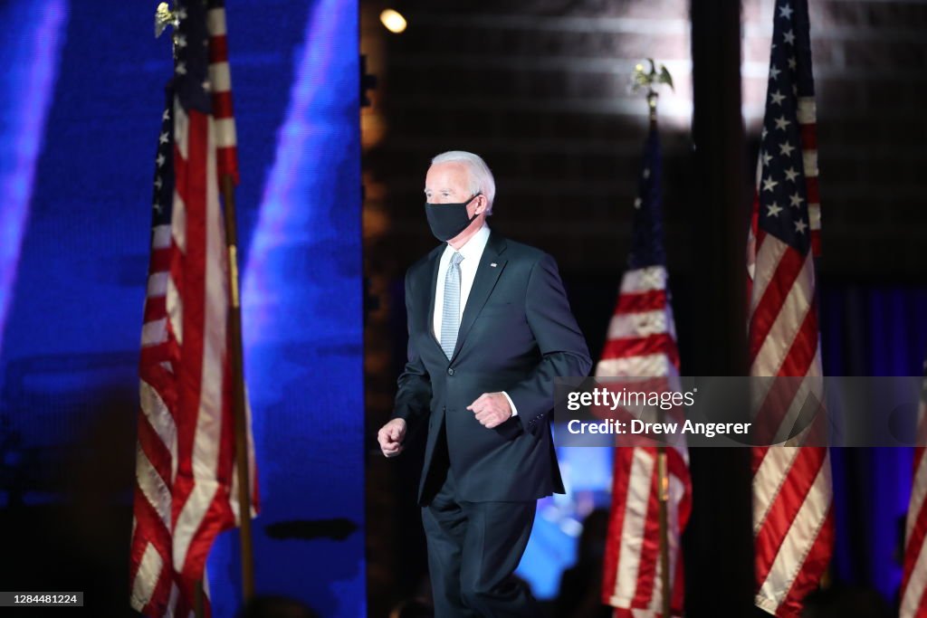 President-Elect Joe Biden And Vice President-Elect Kamala Harris Address The Nation After Election Win